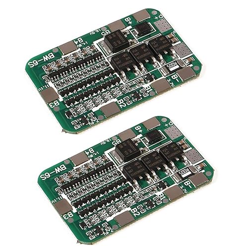 ACEIRMC 2pcs 6S 15A 24V Battery Protection Board for Li-ion Lithium 18650 Battery BMS Packs PCB Protection Board Integrated Circuits