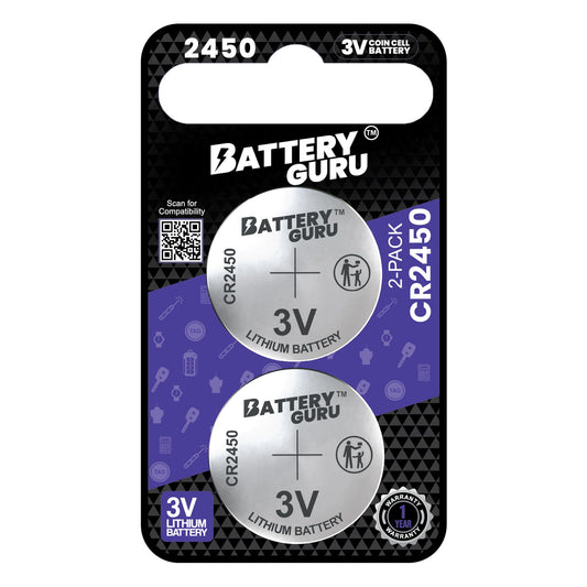 Car Key Battery for Chevy Corvette (2020-2024 Corvette Remote Batteries CR2450 3V Pack of 2)