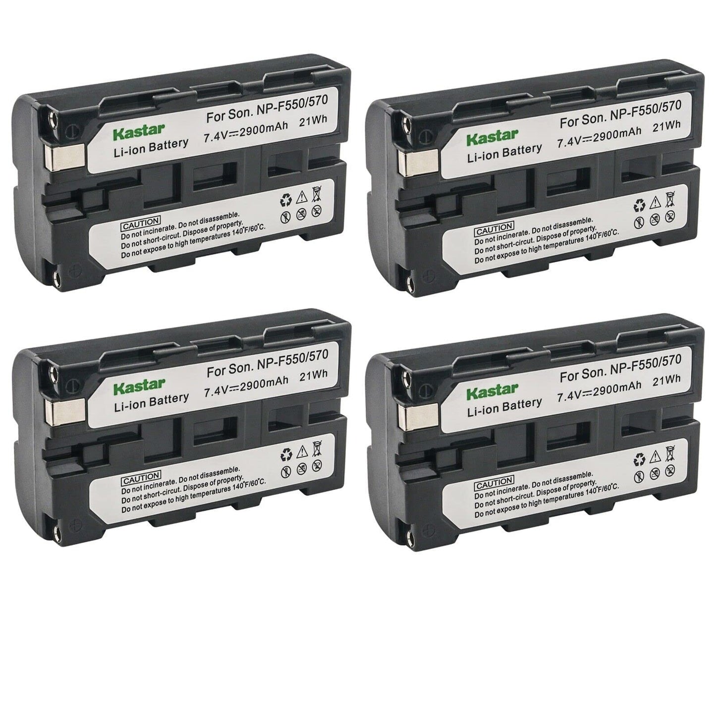 Kastar 4-Pack NP-F570 Battery 7.4V 2900mAh Replacement for Sony MVC-FD88 MVC-FD90 MVC-FD91 MVC-FD92 MVC-FD95 MVC-FD97 MVC-FDR1 MVC-FDR3 PBD-D50