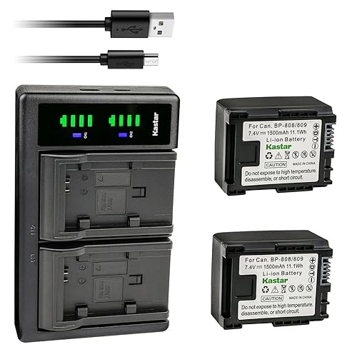 Kastar 2-Pack Battery and LTD2 USB Charger Replacement for Canon VIXIA HG20, VIXIA HG21, VIXIA HF G10 HFG10, VIXIA HF G20 HFG20 Camera