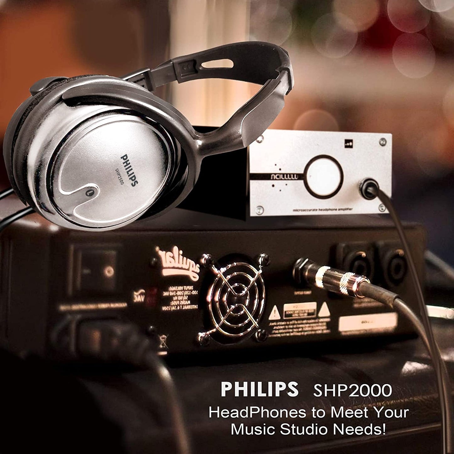 PHILIPS Over Ear Wired Stereo Headphones for Podcasts, Studio Monitoring and Recording Headset for Computer, Keyboard and Guitar with 6.3 mm (1/4")…