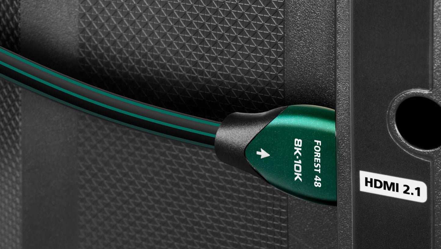 AudioQuest Forest 48 2.1 HDMI Cable - 8K/10K Ultra HD, Gaming, High-Speed, 48Gbps, HDR, eARC - 1.5m