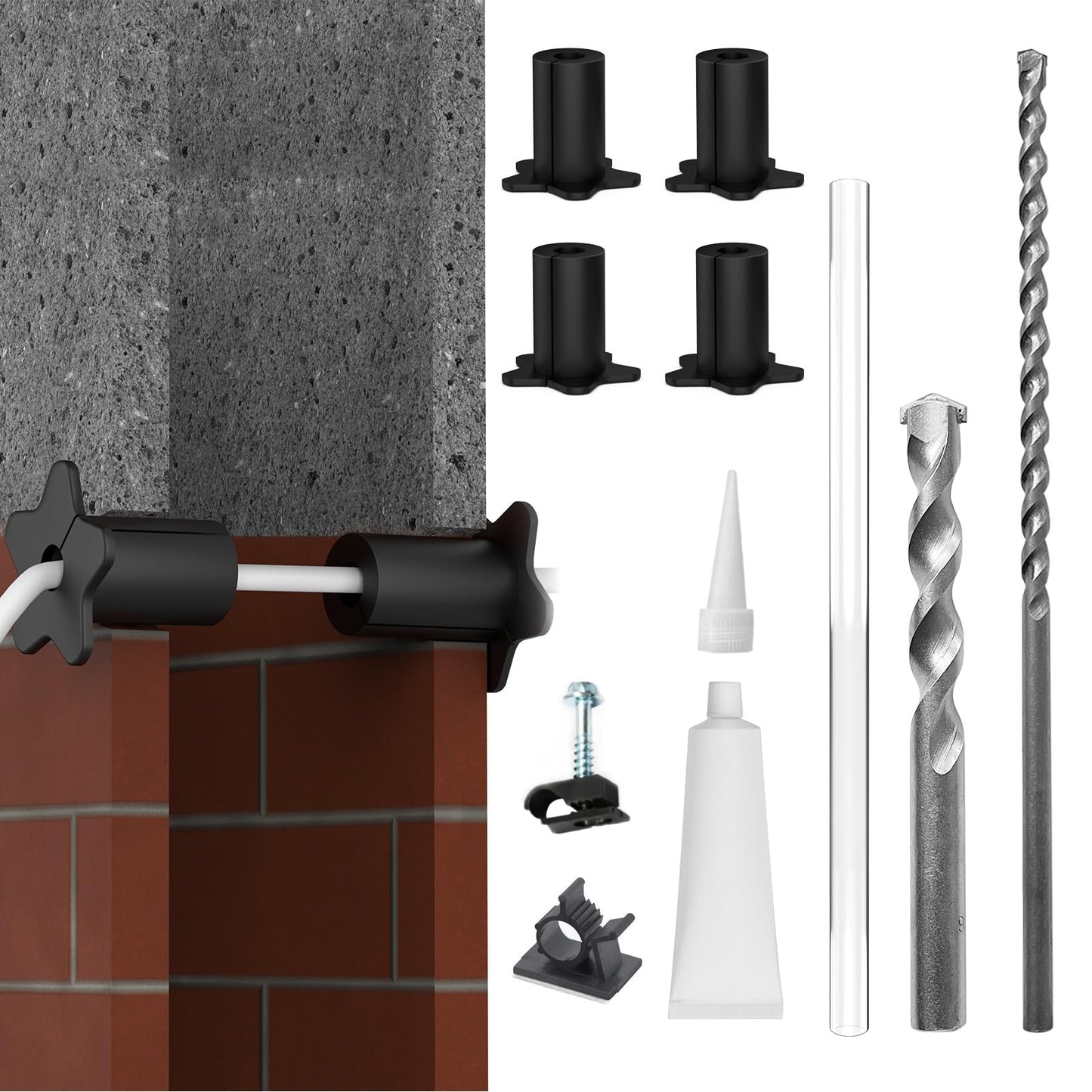 Starlink Cable Routing kit for 5/8 inch Wall Hole,starlink min Cable Installation kit Wall Cable Pass Through Routing Tool Wall Grommets Accessories