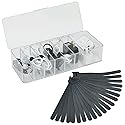 Electronics Organizer 7 Sections Clear Acrylic Cable Storage Bin Box Cord Holder with 20 PCS Reusable Fastening Fabric Cable Ties Straps Cord Wraps (7