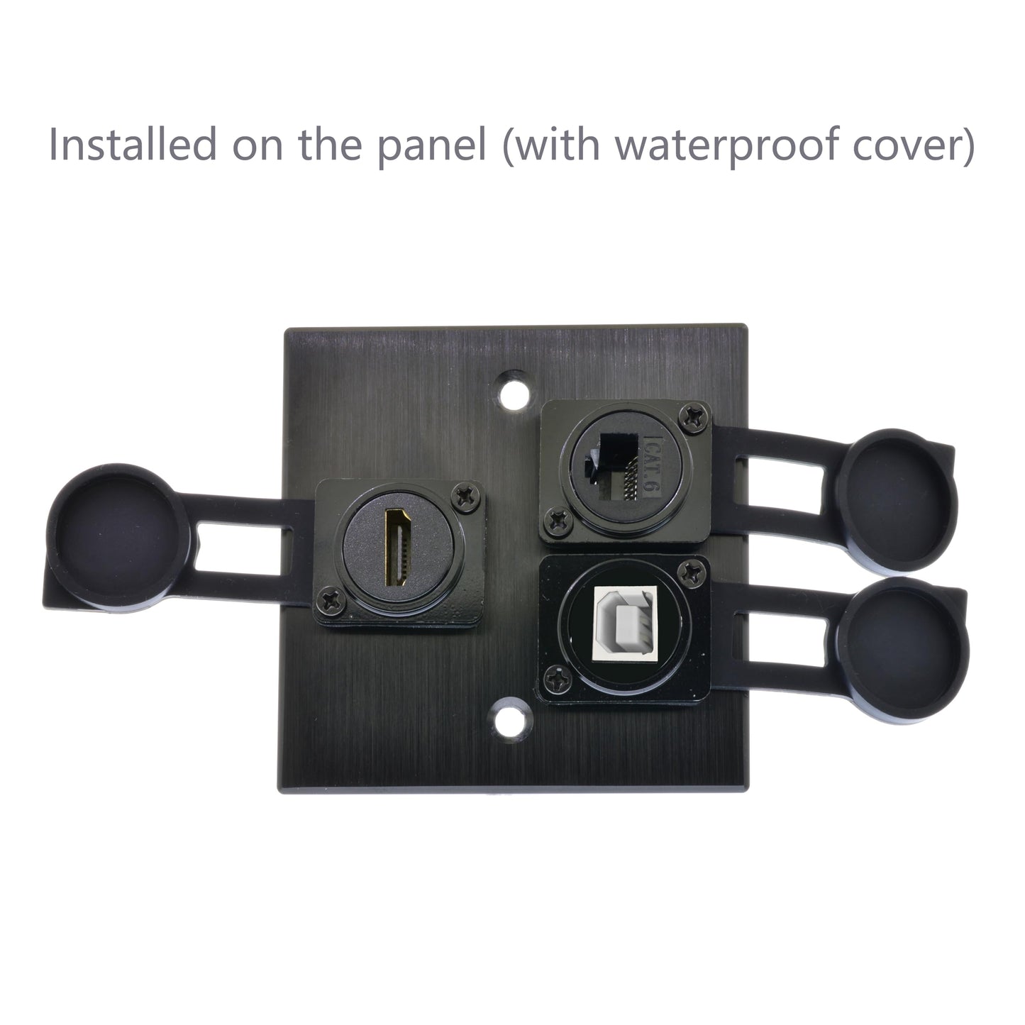 YiKaiEn USB B to A Panel Mount Adapter - D-Type USB Type B to A Conversion Connector for Printers & Scanners, Compatible with HP, Canon, Dell, Epson