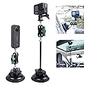 PellKing Camera Suction Cup Mount with Phone Holder and Action Camera Adapter Accessories for Insta360 X5,X4 X3, ONE X2, ONE RS, GoPro Hero 13 12 11