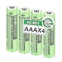OSIM 4Pack BK-40AAABU Ni-MH AAA Rechargeable Batteries 400mah AAA Ni-MH Rechargeable Batteries 1.2V for Panasonic Cordless Phones, Remote Controls