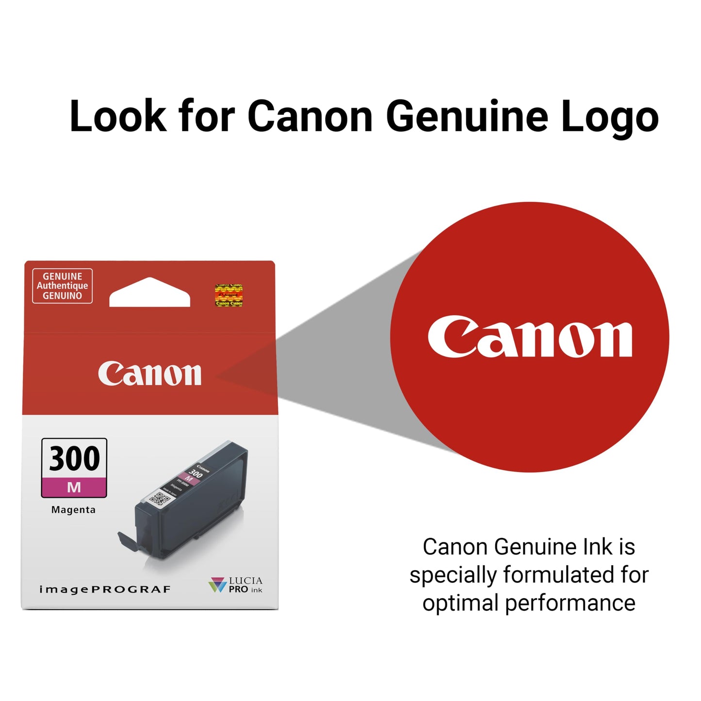 Canon PFI-300 Genuine Magenta Ink Tank, Compatible with ImagePROGRAF PRO-300 Printers