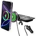 Galvanox Wireless Charging Car CD Slot Phone Holder - Magnetic Mount Charger with Secure CD-Player Attachment - Compatible with MagSafe