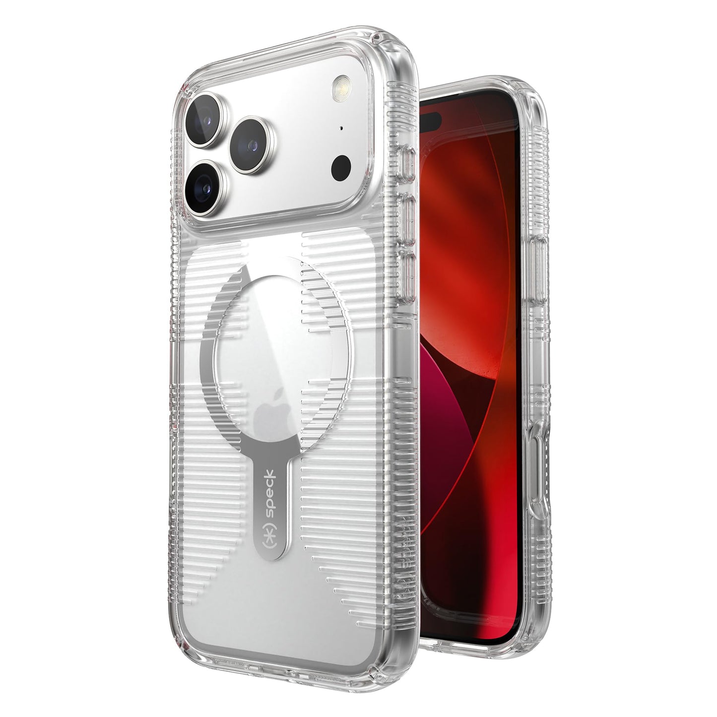 Speck GEMSHELL Grip +MS Case for iPhone 17 Pro Max - Clear/Clear | Slim Protective Grip | Drop Protection | MagSafe Compatible