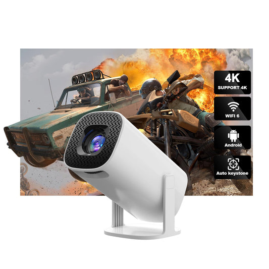 Celendor Mini Projector with WIFI 6 4K 1080P Support Auto Focus Portable Projector Compatible for Laptop, PC, Smartphone
