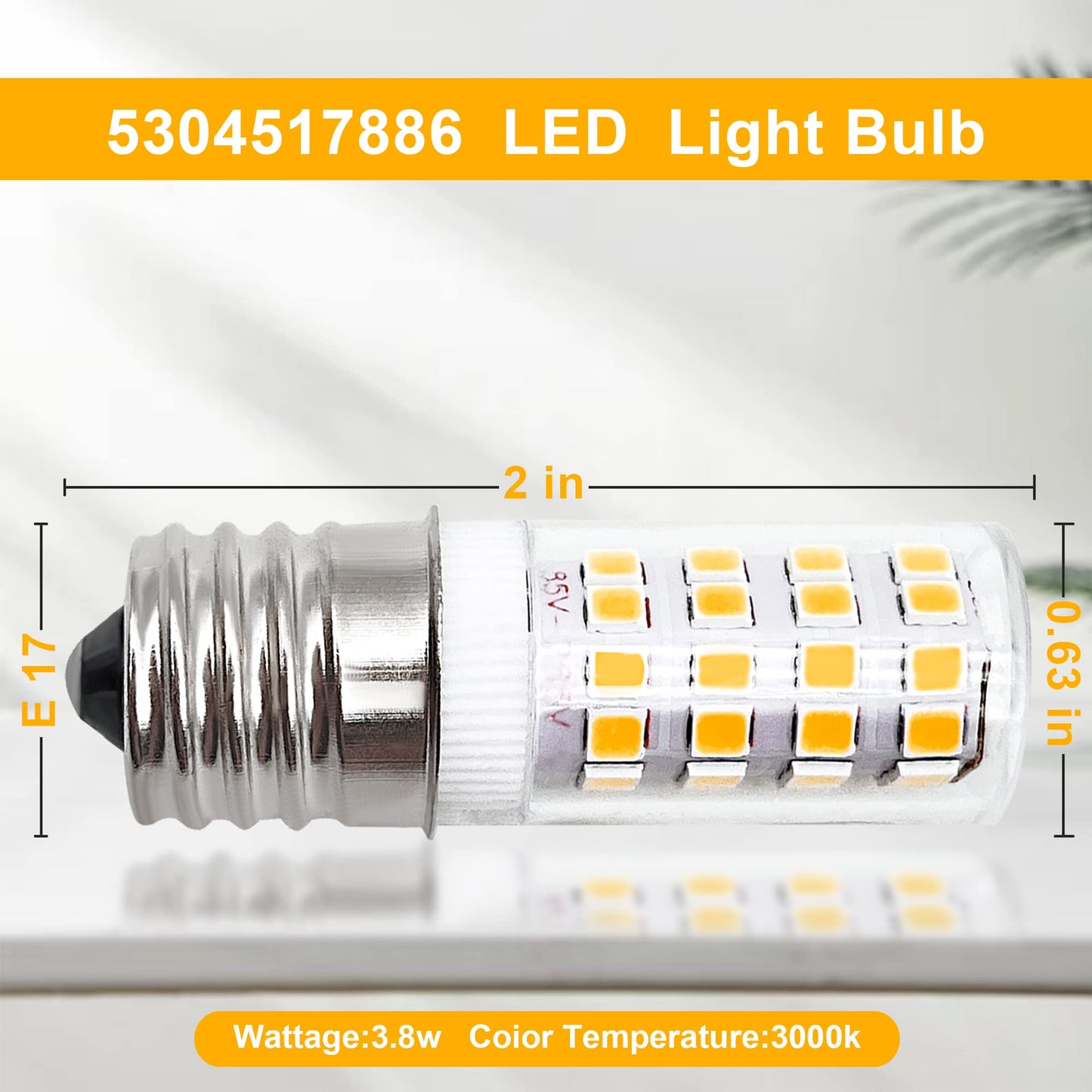 SigeIy 5304517886 KEI D28a KEL2811 Warm Light LED Bulb E17 3.8W 100V-265V
