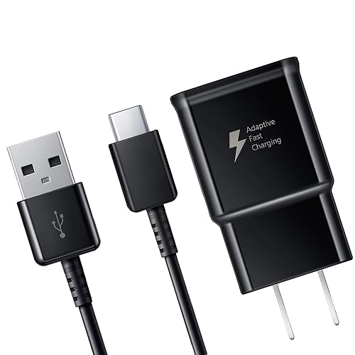 Victory Furrier [Fast Charging Wall Adapter for Samsung Galaxy S10 / S9 / S8 - Note 10/9 / 8 Edge/Plus/Active%75 Faster Charger (1x Adapter & 1x