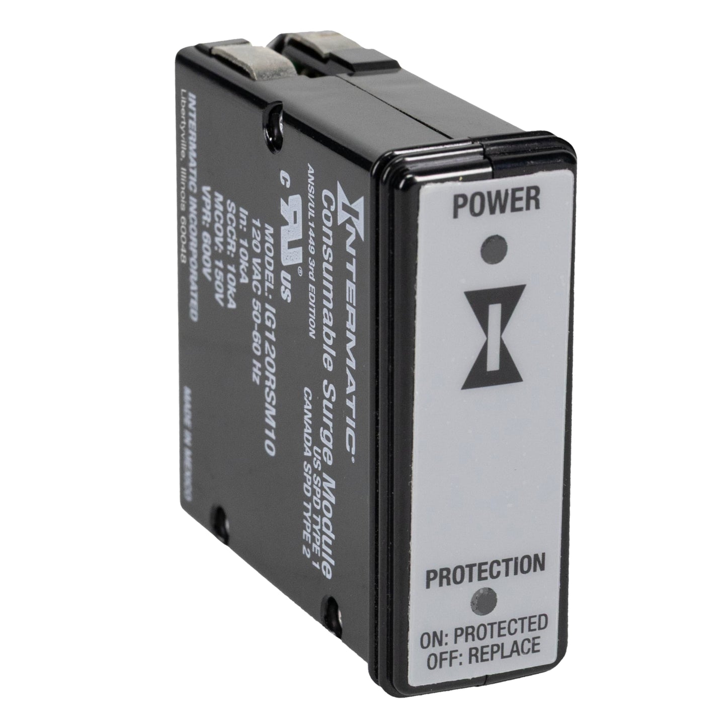 Intermatic IModule™ IG120RSM10K Replacement Module for Smart Guard Whole Home Surge Protector - Quick No-Wiring Install with LED Status Indicators
