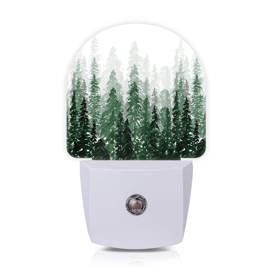 Axxitude Christmas Tree Forest Night Lights Plug into Wall for Girls Boys Room,Night Light LED Lamp Dusk to Dawn Sensor Round Lamp for Bedroom