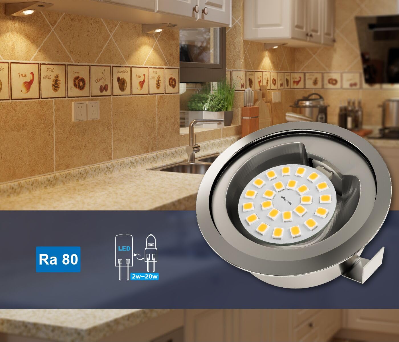 G4 LED Bulb Warm White 3000K 2W - 20 Watt Halogen JC Bulb Replacement G4 Bi Pin Bulb - LED Appliance Bulb Range Hood 20W 12V G 4 Base T3 - 12 Volt