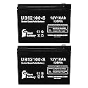 2 Pack 12V 10Ah Replacement for Neuton CE5 Battery - 24V 10AH UB12100-S Battery for Neuton Mowers, Electric Lawn Mower Batteries, SLA Sealed Lead…