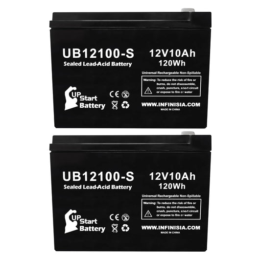 2 Pack 12V 10Ah Replacement for Neuton CE5 Battery - 24V 10AH UB12100-S Battery for Neuton Mowers, Electric Lawn Mower Batteries, SLA Sealed Lead…