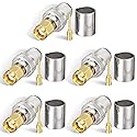 Superbat SMA Connectors Kit SMA Male Crimp Solder Connector Kit Attachment for LMR-400 RG8 RG8/U RG213 Belden-9913 SMA Extension Cable 5-Pack