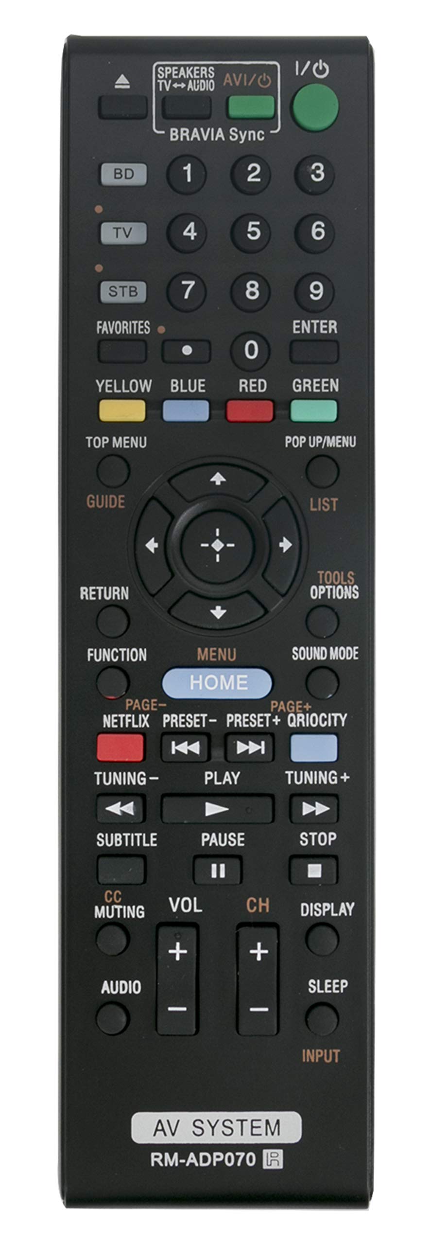 New RM-ADP070 Replaced Remote fit for Sony BDV-E780W RM-ADP059 HBD-E280 BDV-E980W HBD-E580 HBDE280 BDVE980W HBDE580 BDVE780W AV System Home Theater