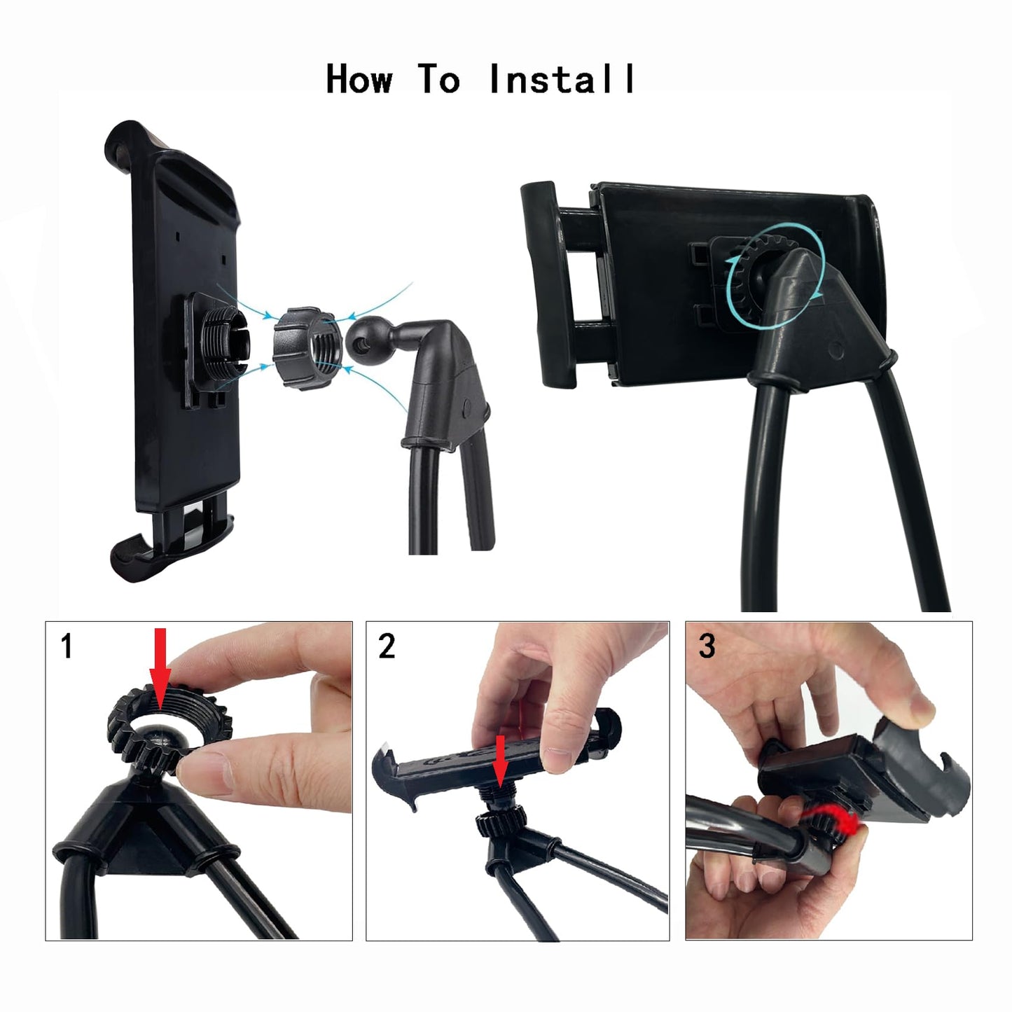 Lazy Cell Phone Holder, Universal Cell Phone Holder for Smart Mobile Phone,Hanging on Neck Cell Phone Mount Holder ,Hands-Free Mobile Phone Holder on