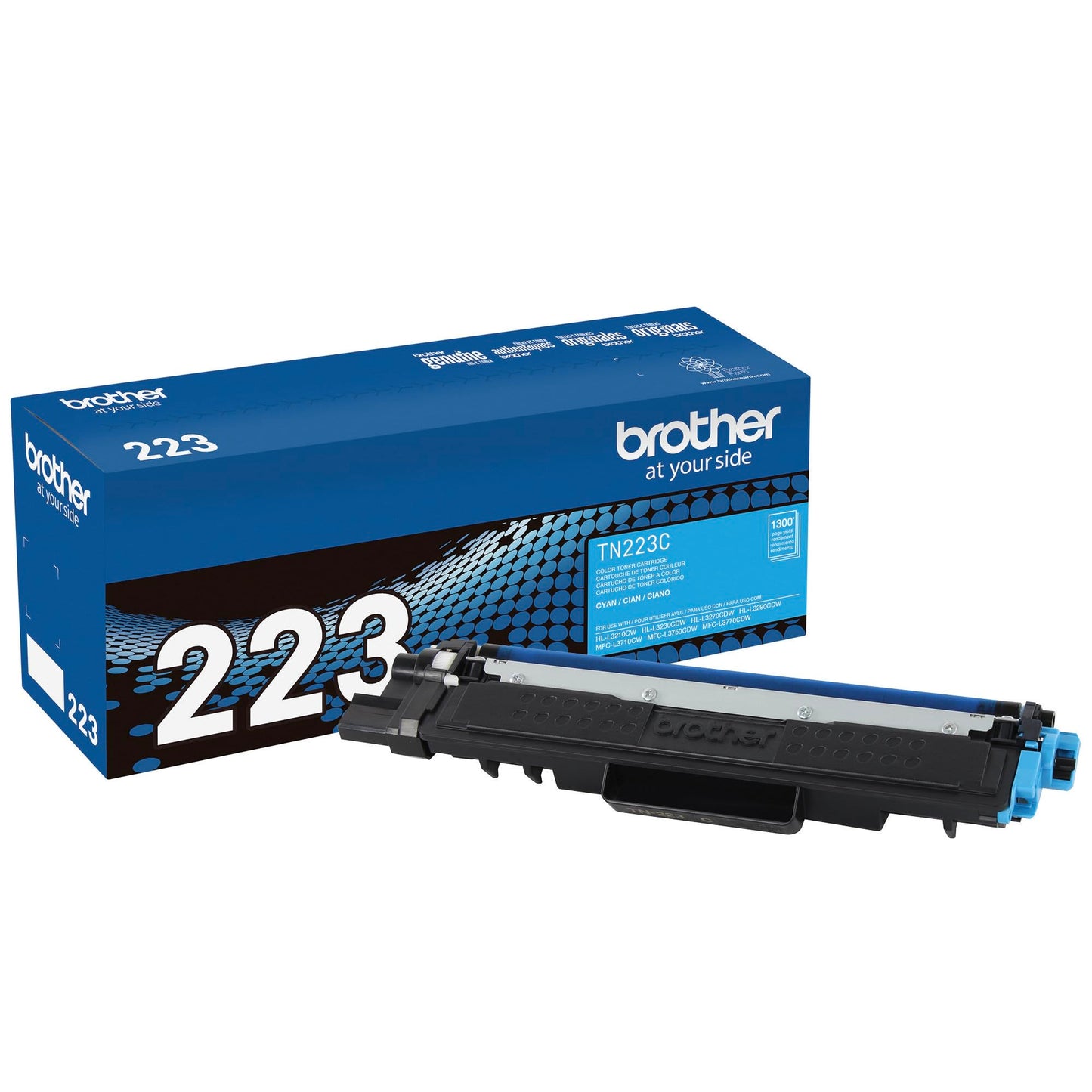 Brother Genuine TN223C, Standard Yield Toner Cartridge, Replacement Cyan Toner, Page Yield Up to 1,300 Pages, TN223, Amazon Dash Replenishment