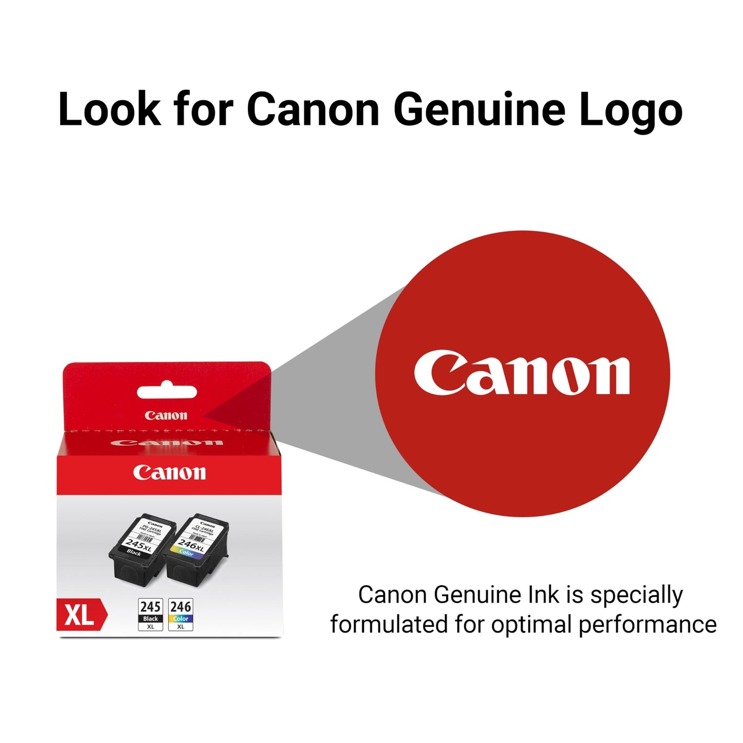 Canon PG-245 XL / CL-246 XL Genuine Ink Value Pack (2 Cartridges), Compatible with iP2820, MG2420/2924/2920/3020/2522/2525, MX492
