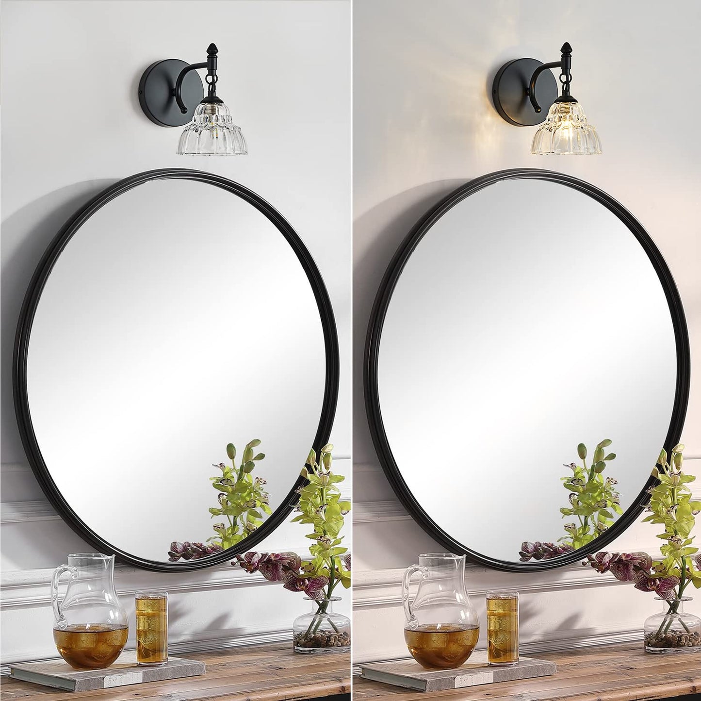 OFFDARKS Modern Bathroom Vanity Lights - Matte Black Wall Sconces with Over-Mirror Light Fixture for Bathroom, Powder Room