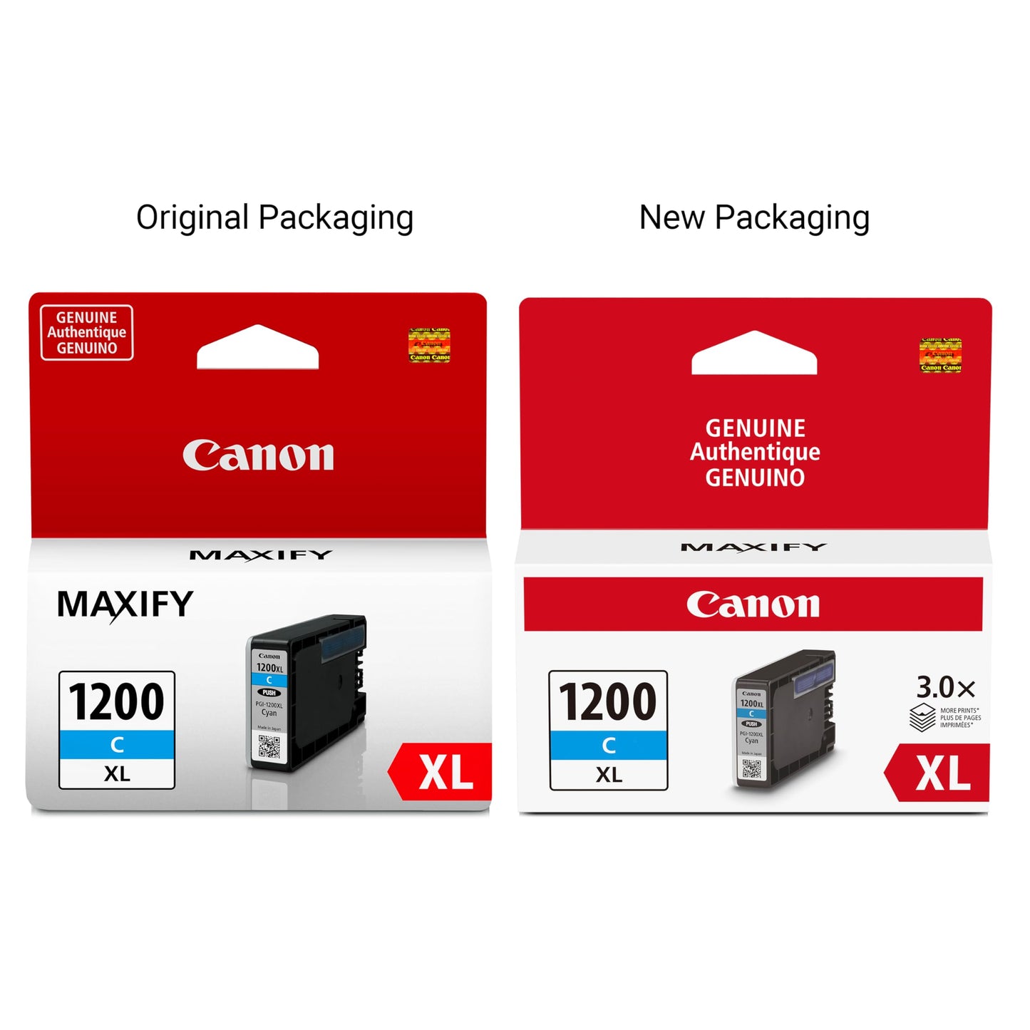 Canon PGI-1200XL Genuine Cyan Ink Tank, Compatible with MB2120, MB2720, B2020, and MB2320 (Optional) Printers