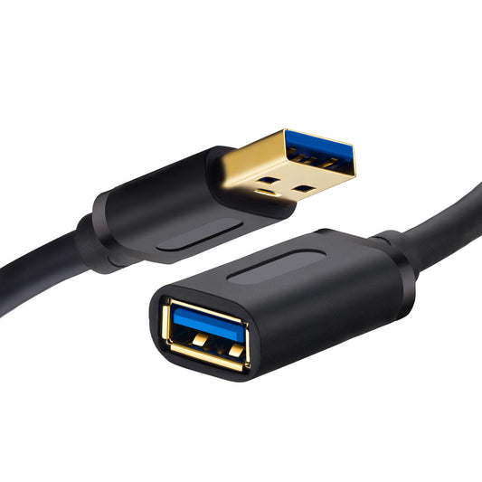 Tan QY USB 3.0 Extension Cable 3Ft, USB 3.0 High Speed Extender Cord Type A Male to A Female for PlayStation, Xbox, USB Flash Drive, Hard Drive, Card