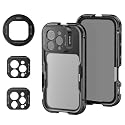 NEEWER 16 Pro Cage, Quick Release Video Rig Phone Stabilizer Compatible with iPhone 16 Pro with 67mm Filter Adapter, 17mm Lens Backplate, T Mount Lens
