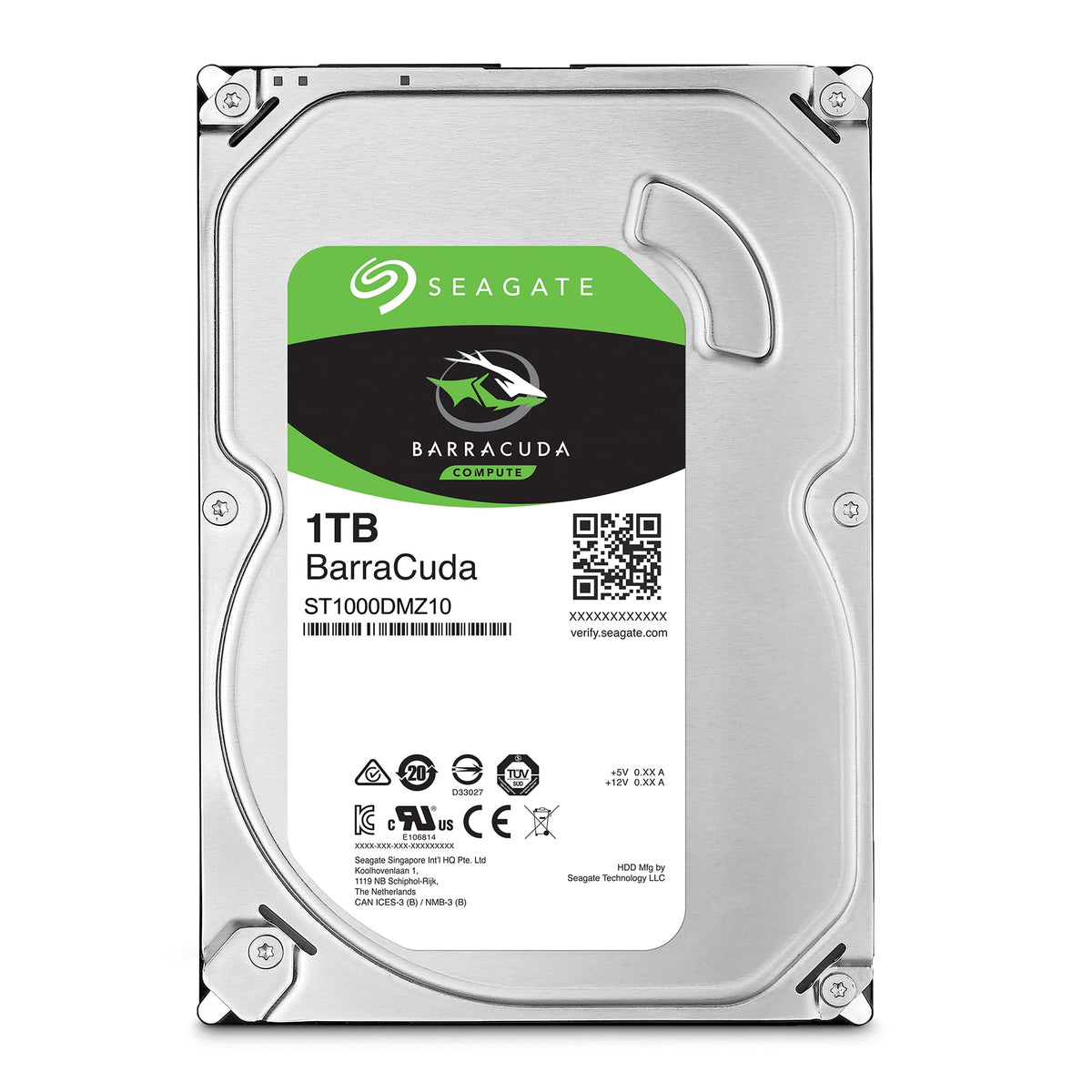 Seagate BarraCuda 1TB Internal Hard Drive HDD - 3.5 Inch SATA 6 Gb/s 7200 RPM 64MB Cache for Computer Desktop PC (ST1000DM010)