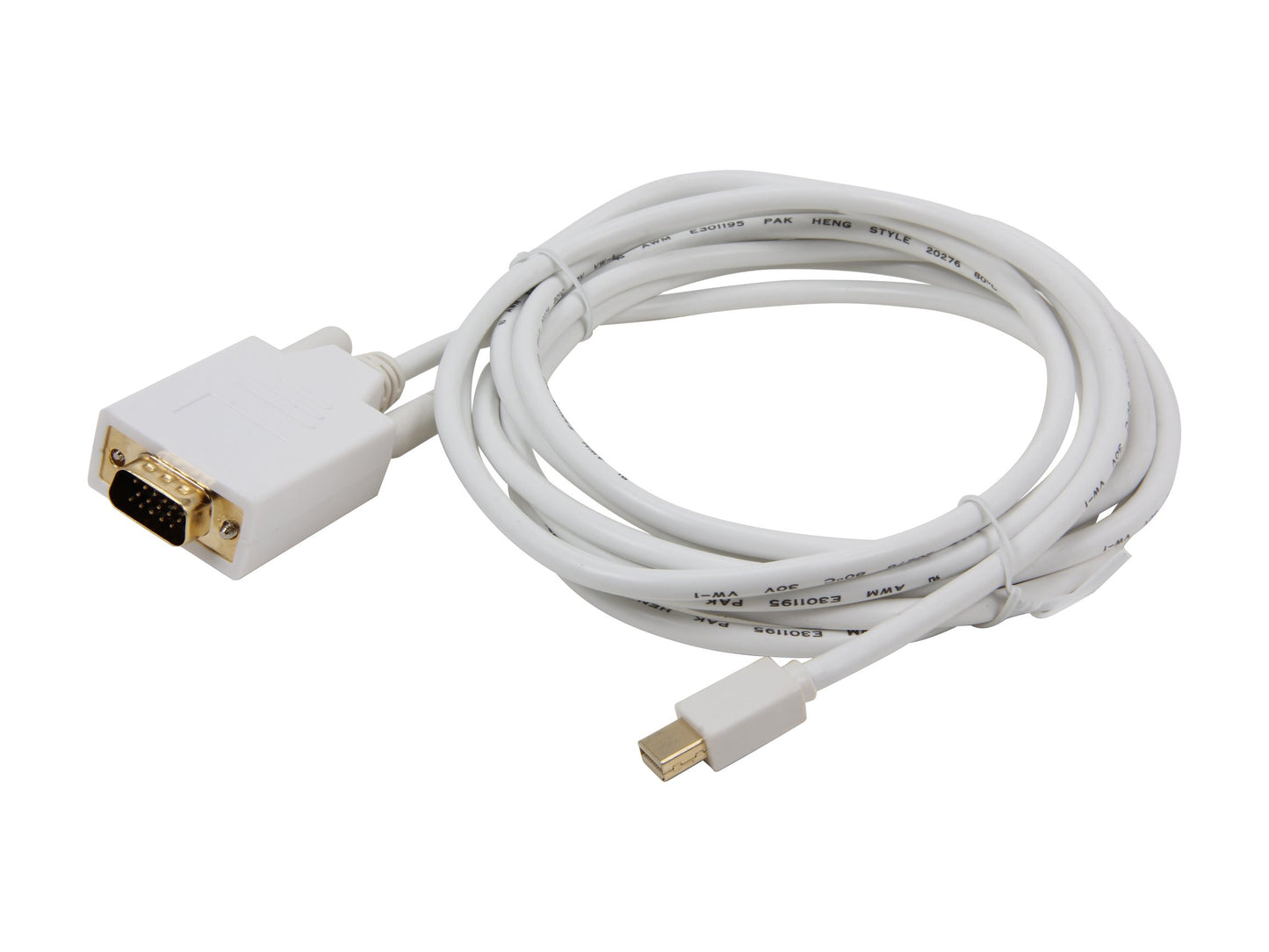 Nippon Labs MINIDP-VGA-10 10-Feet Mini Display Port Male to VGA Male 32AWG Cable, White