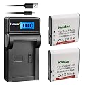 Kastar Battery (X2) & LCD USB Charger for NP-40 and Exilim Z400 FC100 FC150 FC160S P505 P600 P700 Z100 Z1000 Z1050 Z1080 Z1200 Z200 Z30 Z300 Z40 Z450