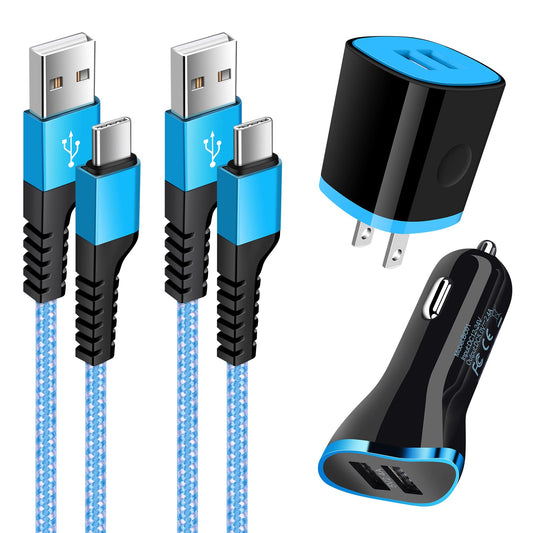 for Motorola USB-C Car Charger+Fast Charger Block+2 Type C 3ft Cables for Moto G Stylus 2026/G Power(2025)/Edge+/Moto G(2026)/Edge 40 50 60 70/Moto
