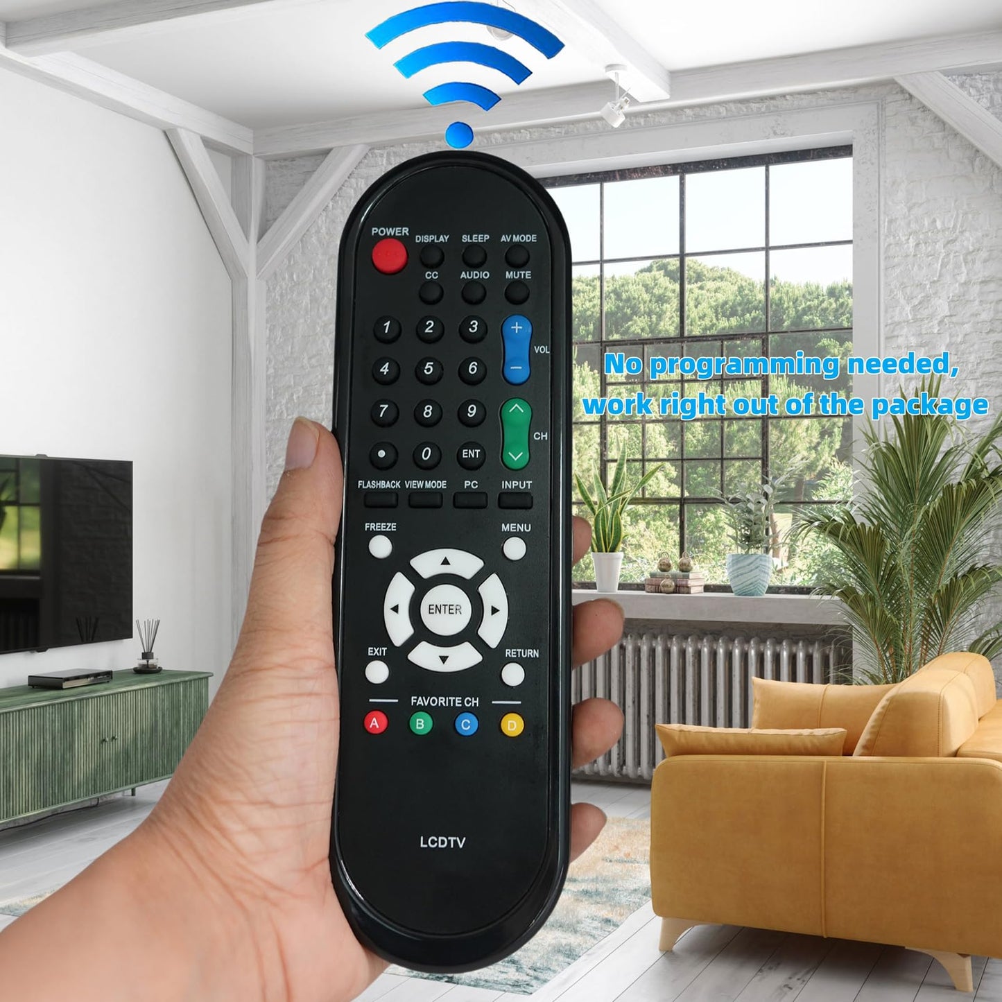 Replacement Remote Control Compatible for Sharp LC-32AV22U LC-32SH12U LC-37SH12U GA566WJSA LC-15AV7U LC-15SH7U LC-20AV7U LC-20SH7U 076B0MQ051 LCD
