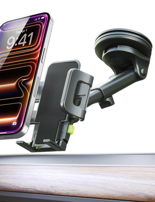 Bracketron Cell Phone Holders for Your Car - TripGrip Extend Phone Holder for Car Dashboard & Windshield, One-Hand Release, 360 Rotation, Suction Cup