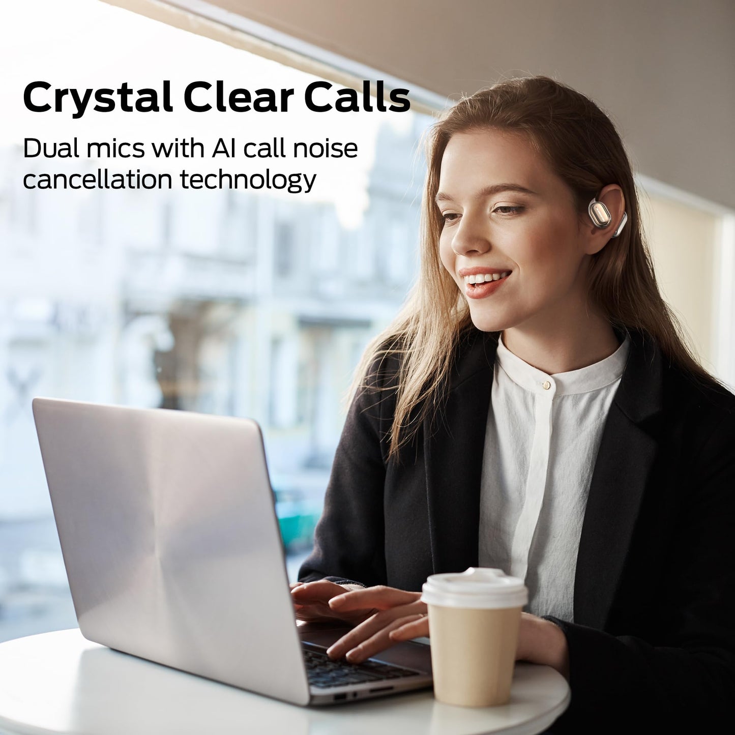 Monster Open Free AC100 Open Ear Bluetooth 5.3 Headphones, Wireless Earbuds with Earhooks, Immersive Stereo Sound by 16mm Large Driver, Clear Calls…
