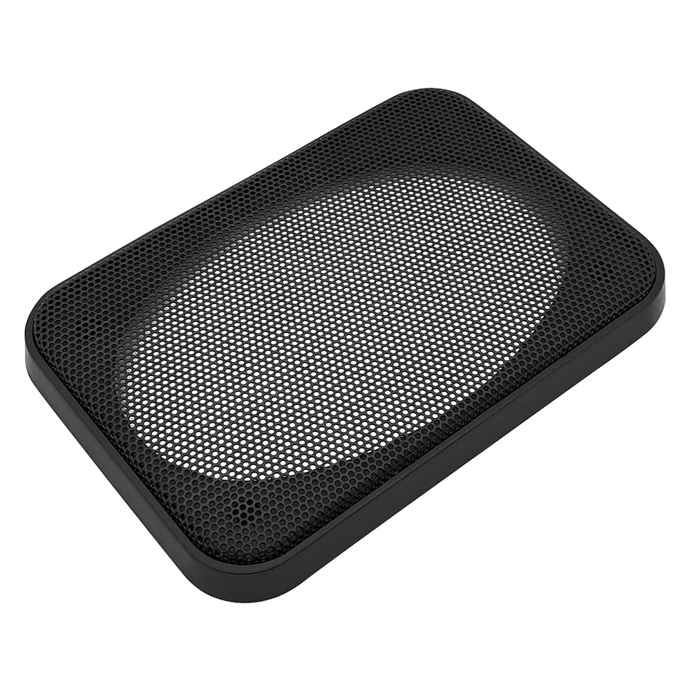 2X DRPSODAC for 4x6 Inch Speaker Grill Dust Cover ABS Decorative Circle Metal Mesh Protection Net Car Audio Accessories 162x112mm/6.38x4.41in