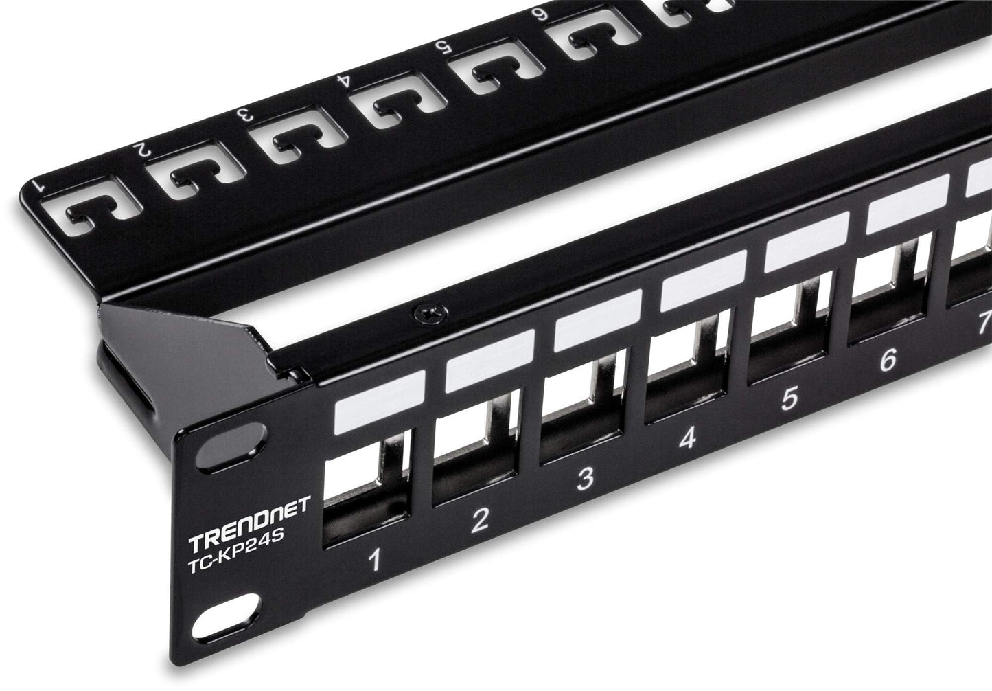 TRENDnet 24-Port Blank Keystone Shielded 1U Patch Panel, 1U 19" Rackmount Housing, Protects Against EMI/RFI Noise, Recommended with TC-K06C6A Cat6A