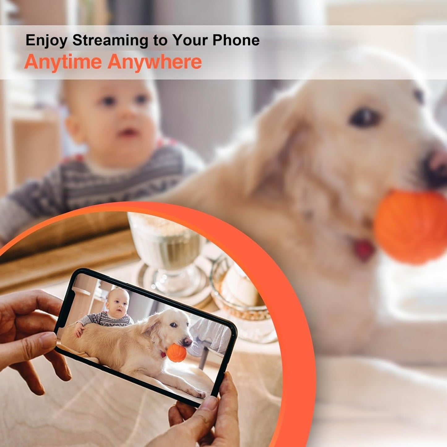 XXAXX 4K Ultra HD WiFi Security Camera, Stream to Phone, Motion Detection, SD Card Slot, Phone App, Video-Only