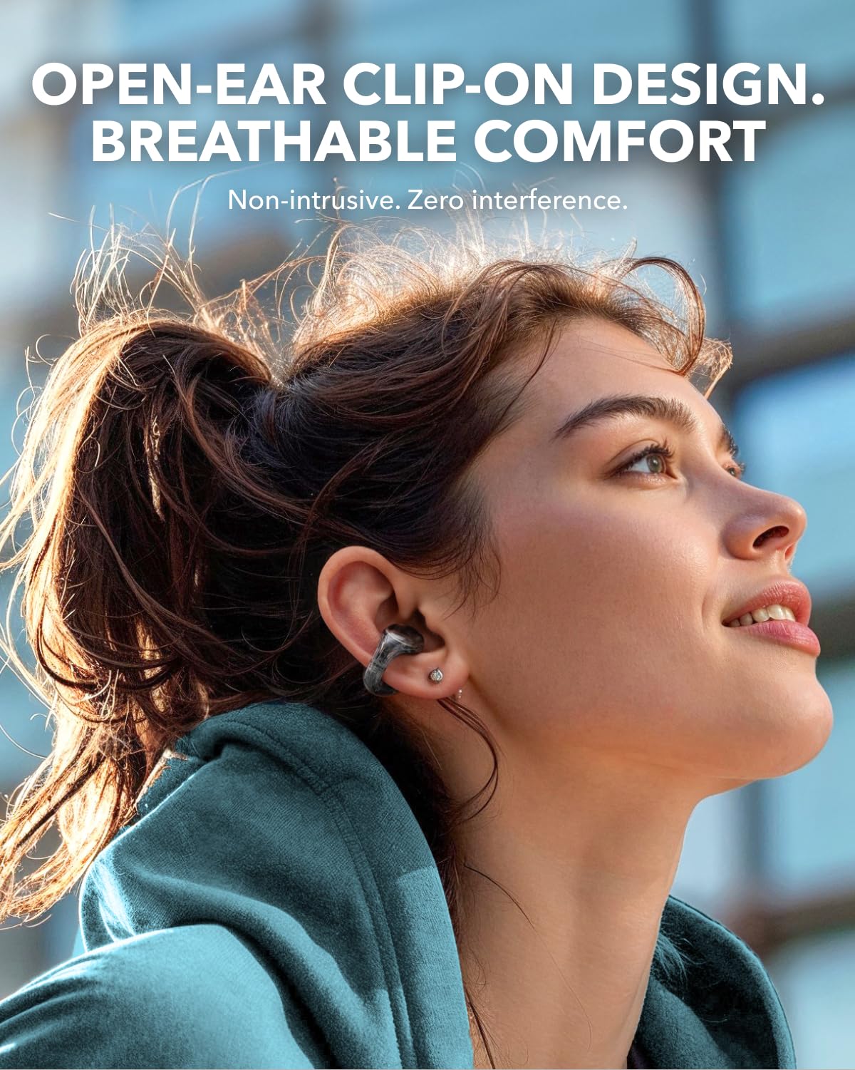 Soundcore C30i by Anker, Open-Ear Earbuds, Clip-On Headphones, Lightweight Comfort, Stable Fit, Firm-Shell Design, Attachable Ear Grips, Big Drivers