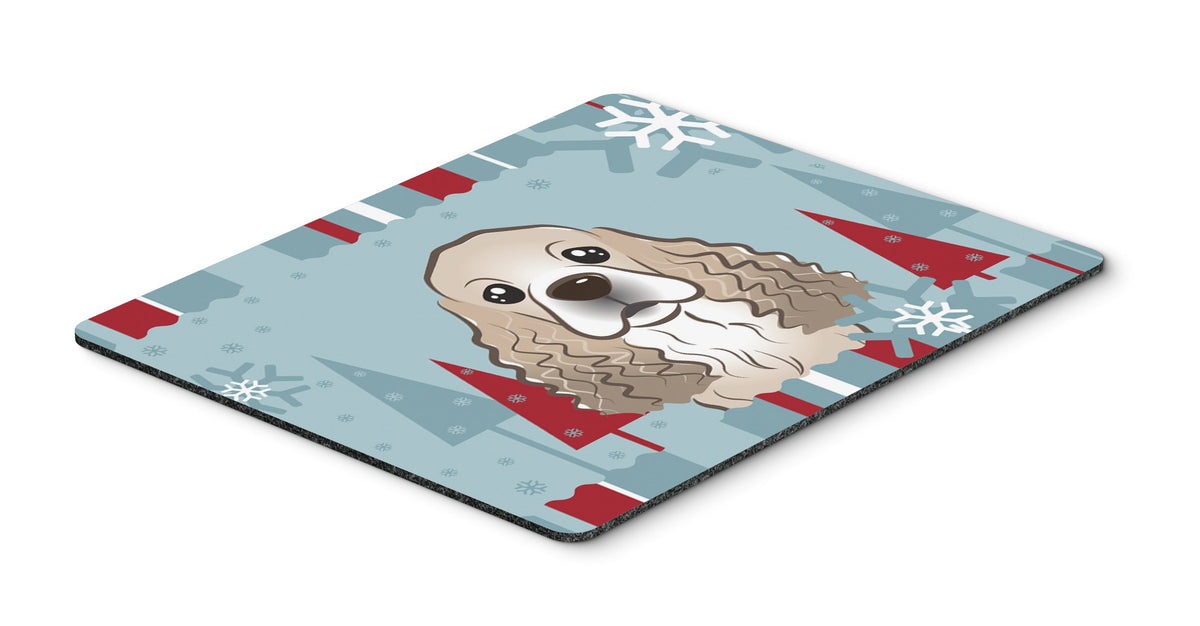 Caroline's Treasures BB1712MP Winter Holiday Cocker Spaniel Mouse Pad, Hot Pad or Trivet for Home Office Gaming Working Computers Laptop Mouse