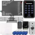 UHPPOTE 125KHz RFID EM ID Keypad Stand-Alone Door Access Control Kit with Strike Lock Remote Control Exit Button