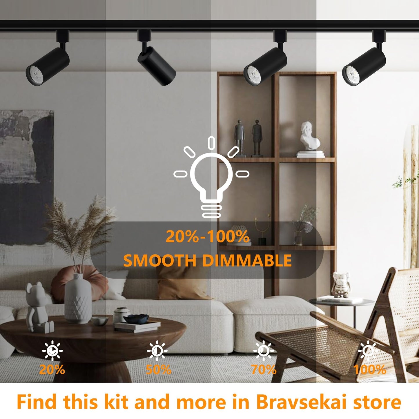 Bravsekai 8 Packs GU10 LED Bulbs 6500K Natural White
