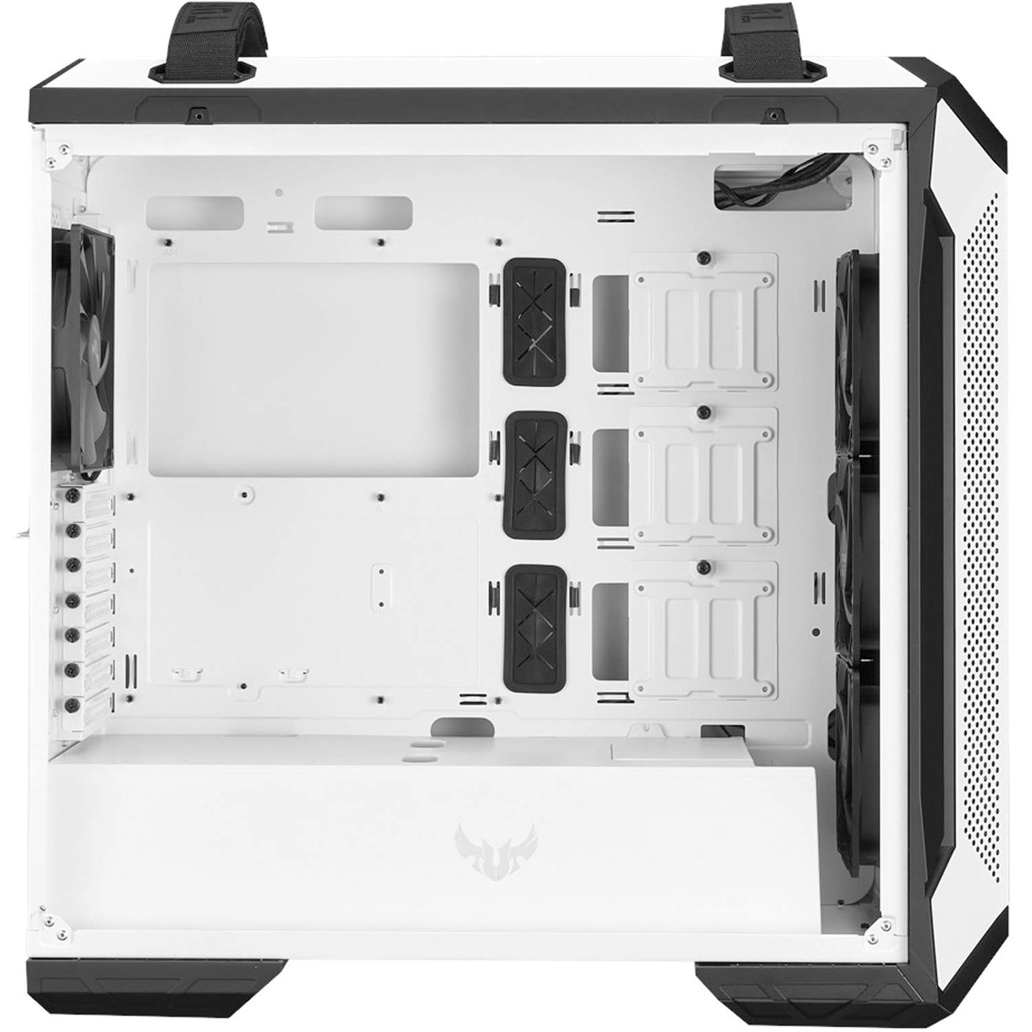 ASUS TUF Gaming GT501 White Edition Mid-Tower Gaming Case, EATX Support, Pre-Installed Four Fans, 2 x USB 3.1 Front Panel, Smoked Tempered Glass