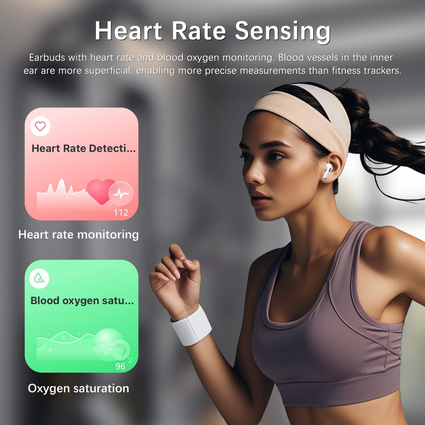 Ausbilew Pro3 Wireless Earbuds,Active Noise Cancellation,Live Translation,Heart Rate Sensing,Panoramic Stereo Sound,Bluetooth Headphones, USB-C…