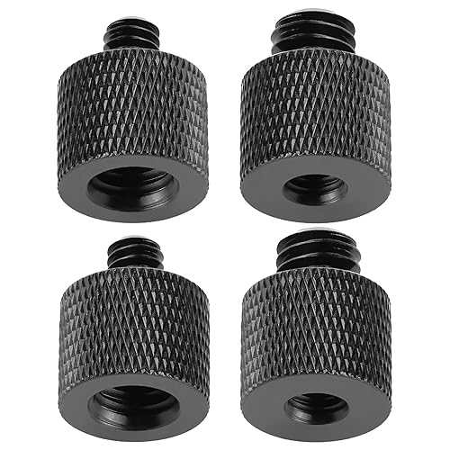 Frgyee 4 Pcs Camera Screw Adapter Thread 1/4" Male to 3/8" Female and 3/8" Male to 1/4" Female Adapter Set for Camera Monitor, Tripod, Mount