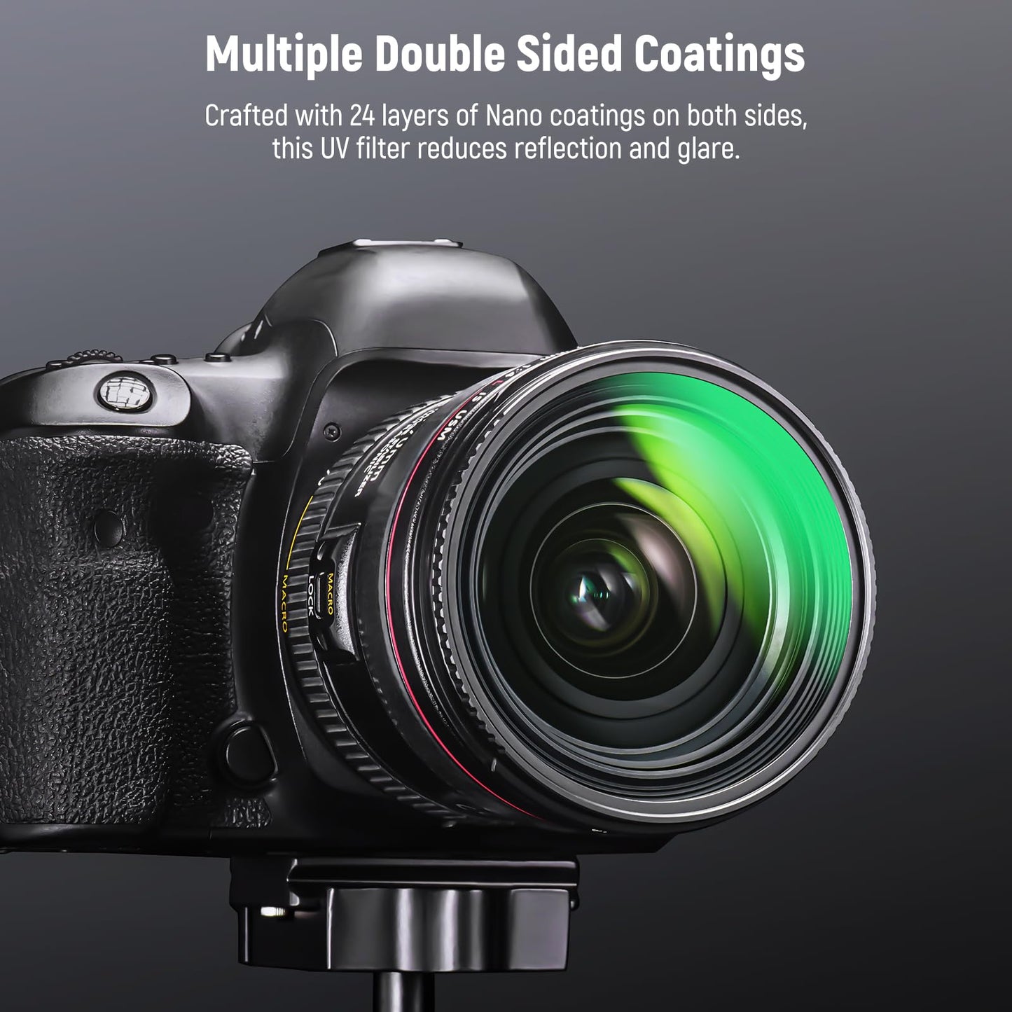 NEEWER 55mm MC UV Protection Filter 24 Layer Multi Resistant Nano Coatings/HD Optical Glass/Water Repellent/Scratch Resistant/Aluminum Alloy Ultra