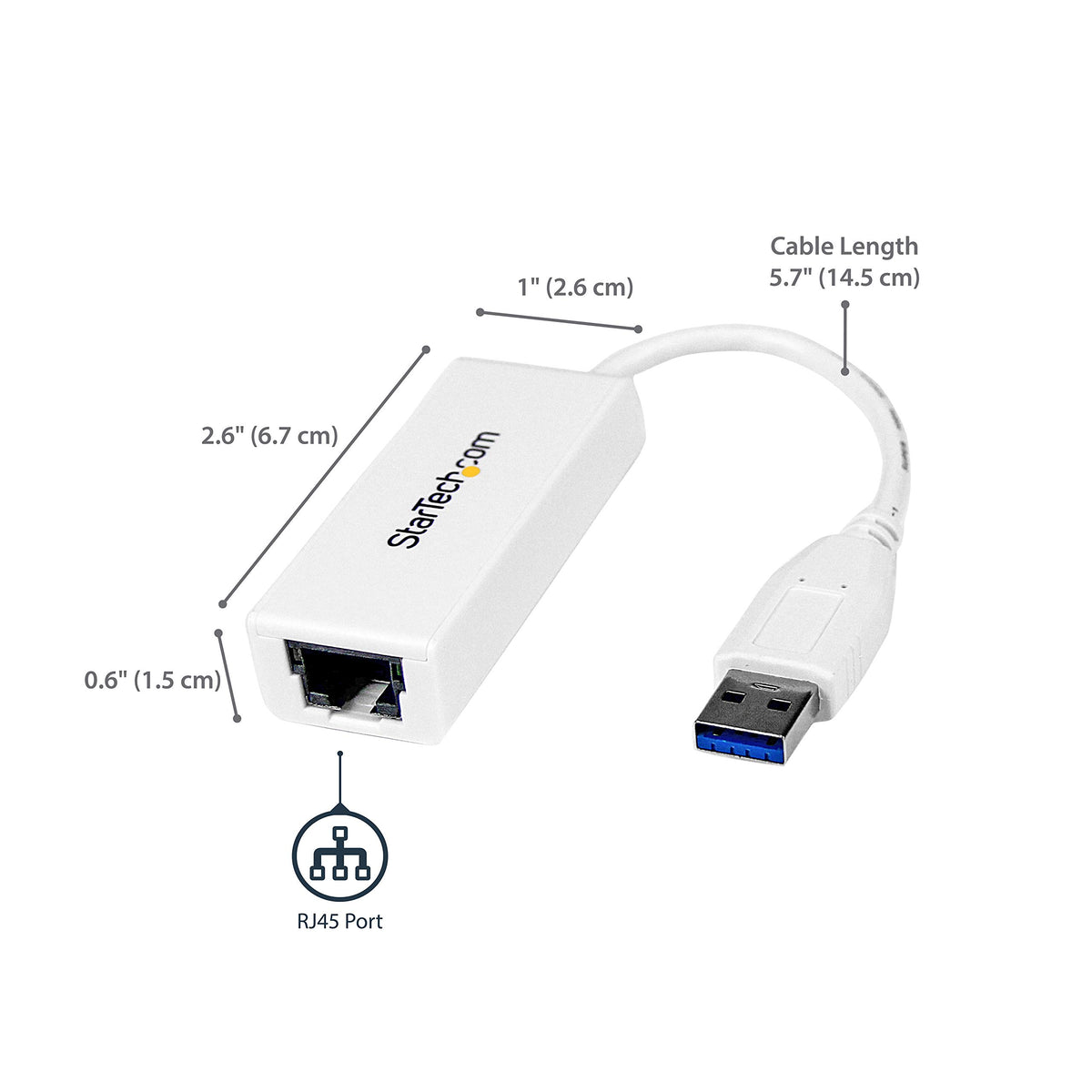 StarTech USB to Ethernet Adapter, USB to RJ45 Adapter, TAA